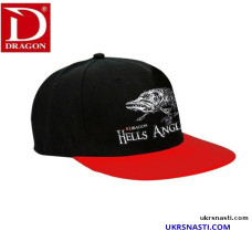 Кепка Dragon Hells Anglers Щука flat front черно-красная